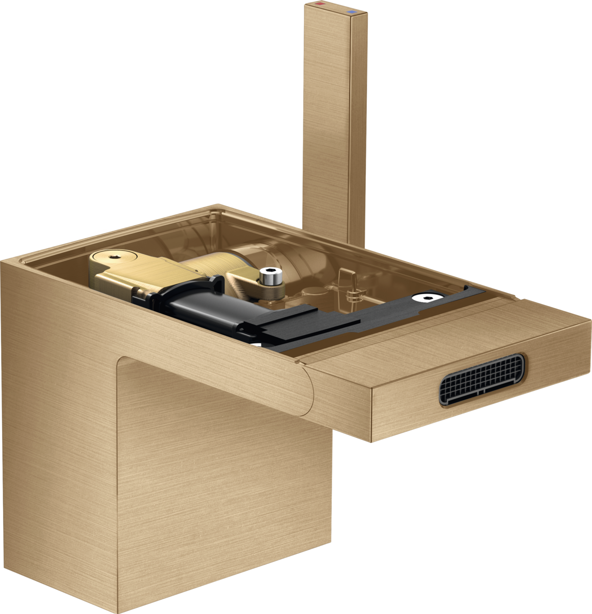 Single lever bidet mixer with push-open waste set without plate