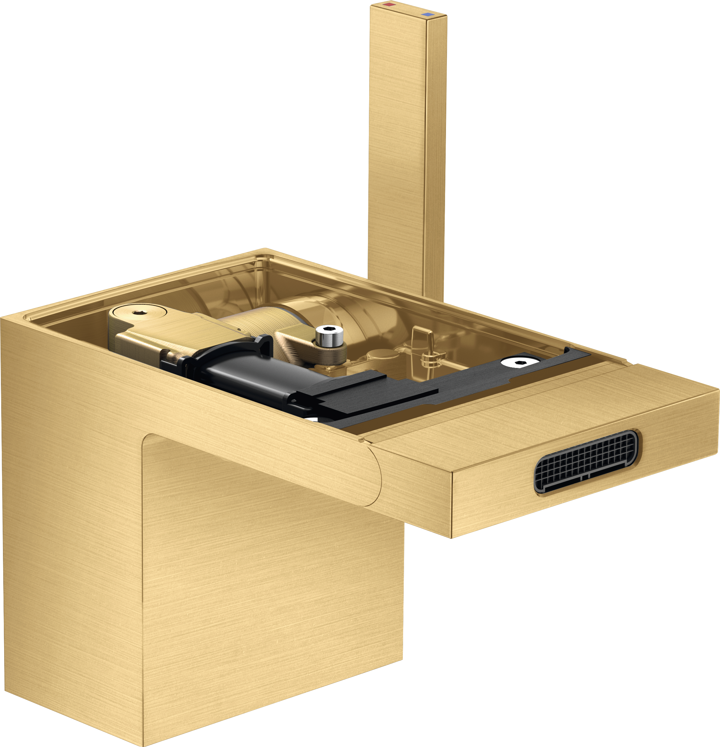 Single lever bidet mixer with push-open waste set without plate