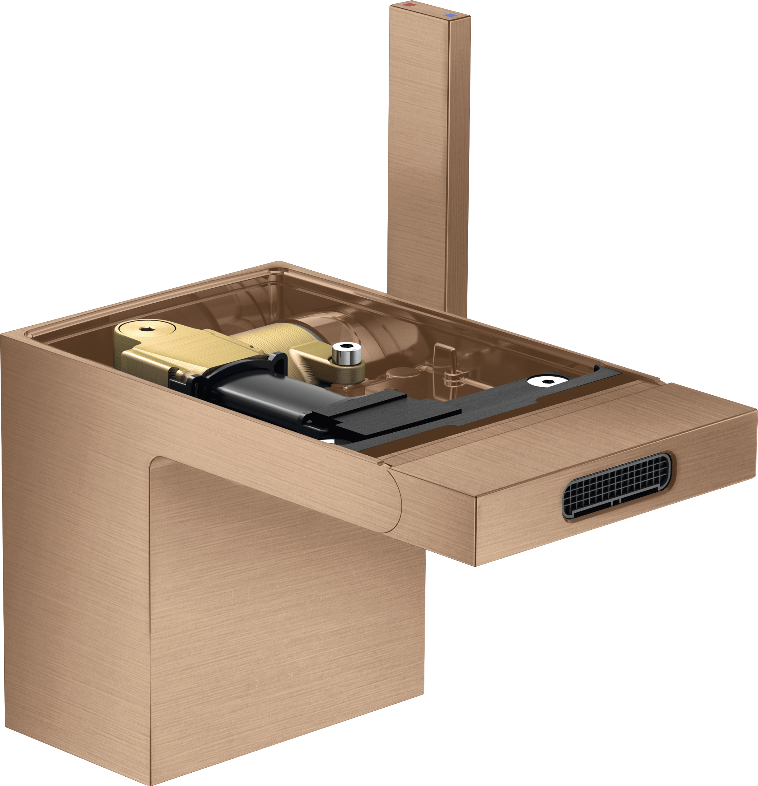 Single lever bidet mixer with push-open waste set without plate