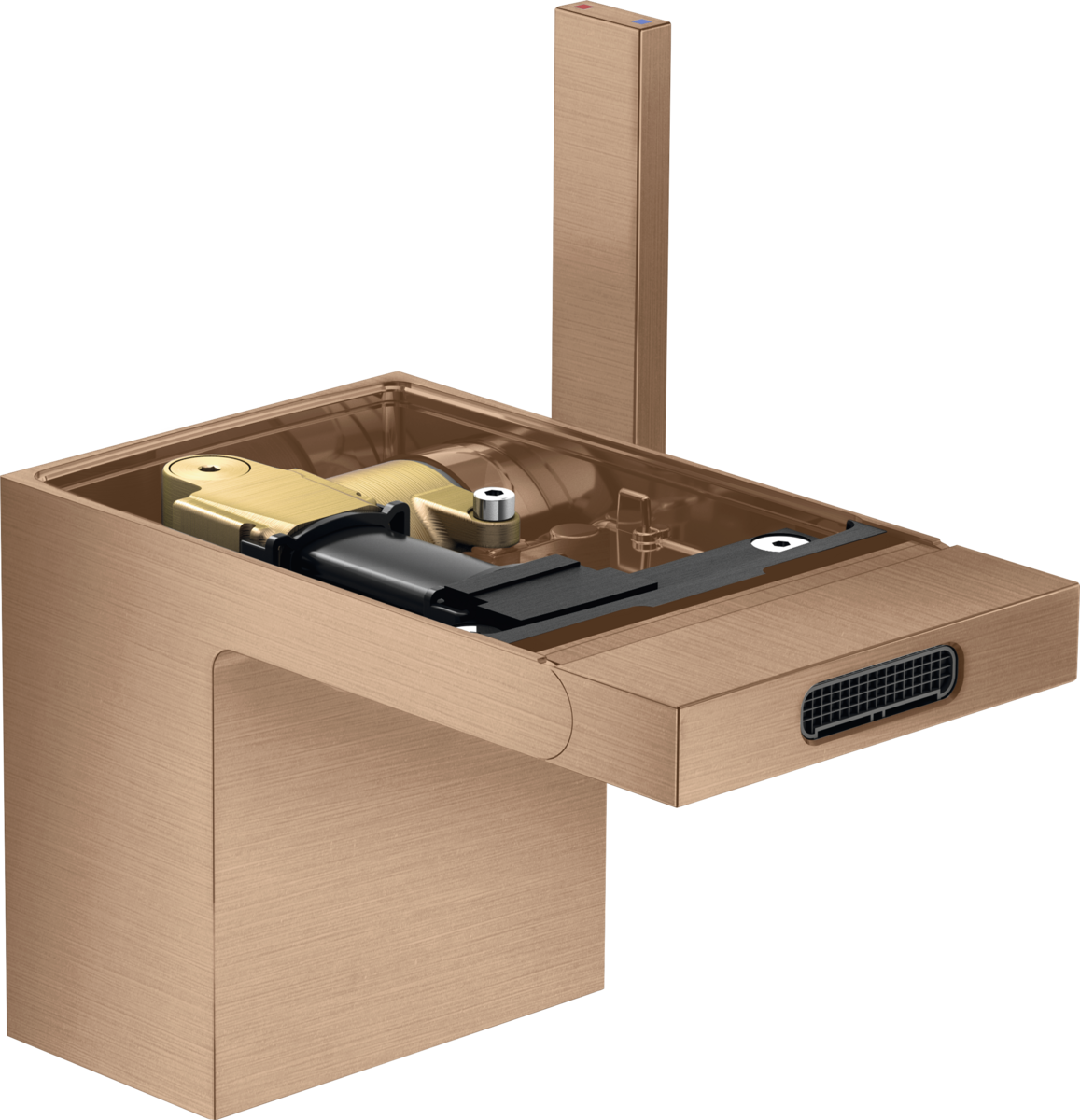 Einhebel-Bidetmischer mit Push-Open Ablaufgarnitur ohne Platte