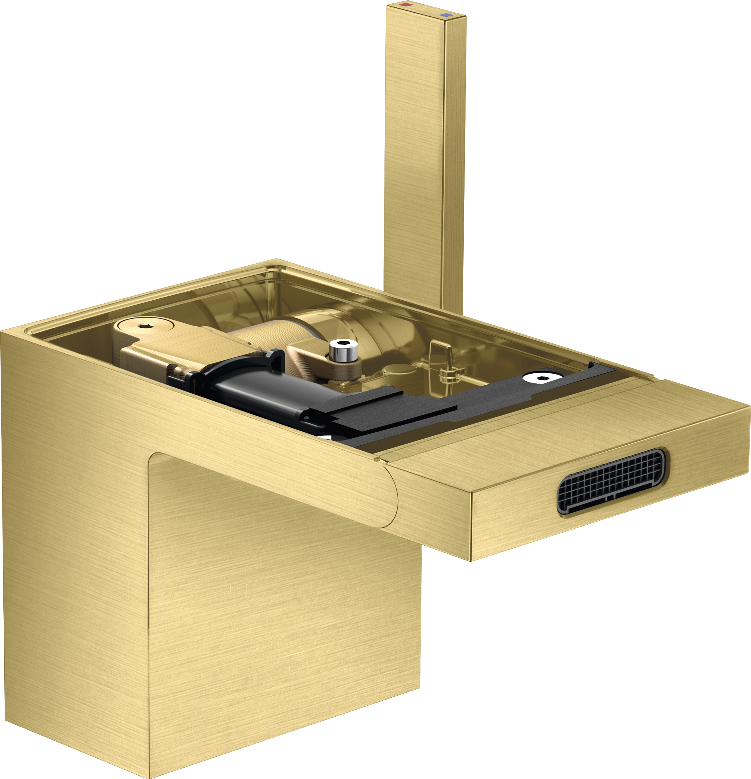 Single lever bidet mixer with push-open waste set without plate