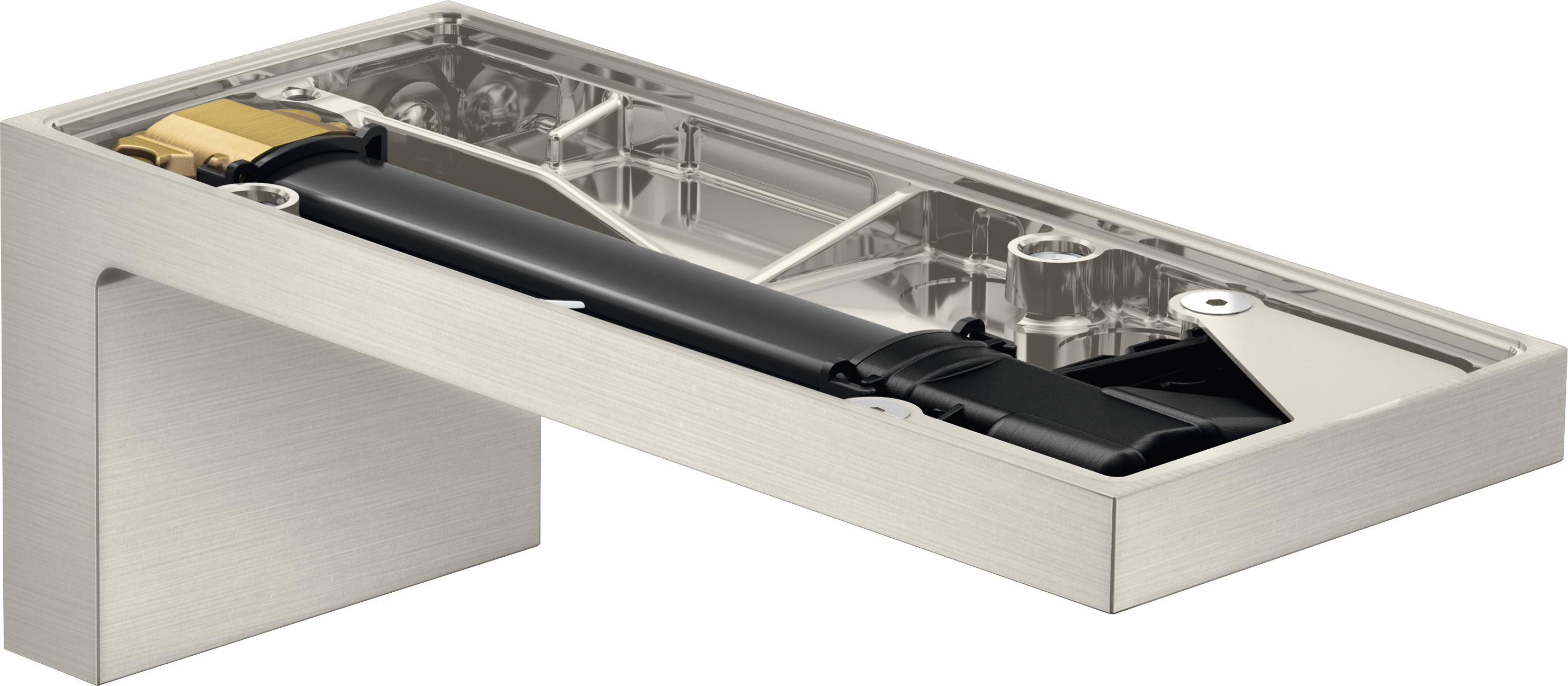 Bath spout without plate