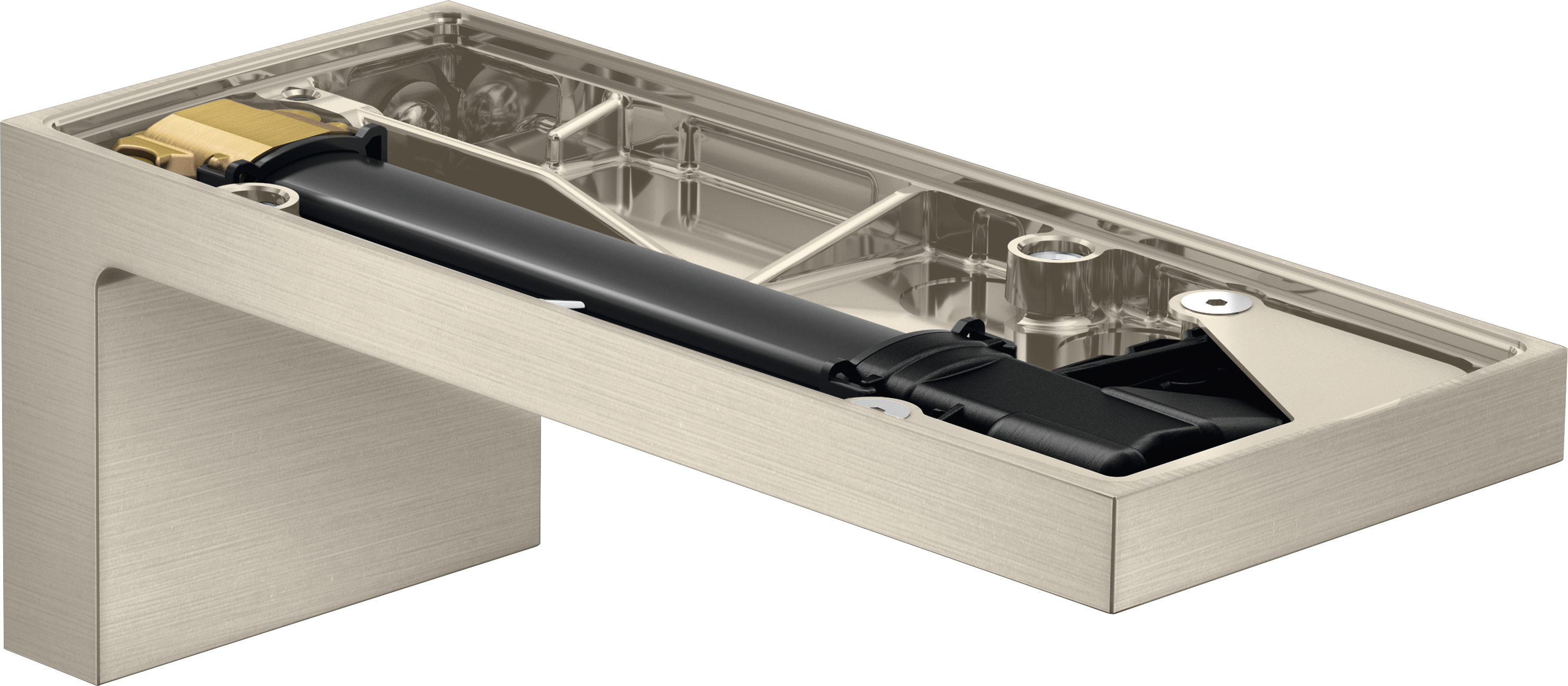 Bath spout without plate