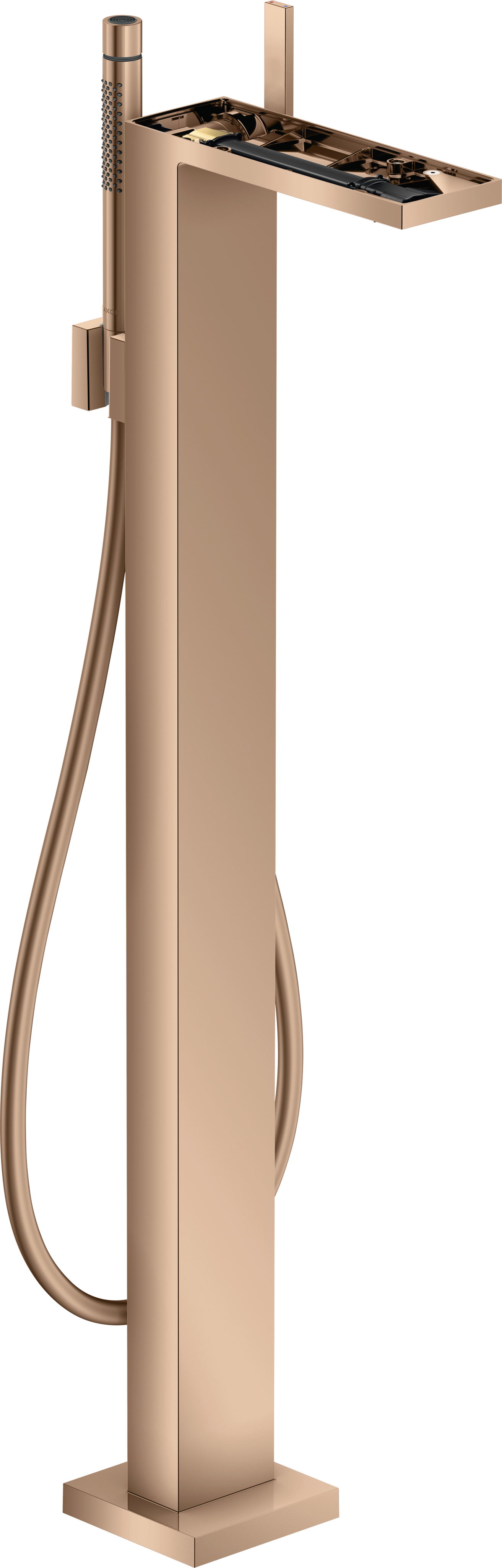 Single lever bath mixer floor-standing without plate