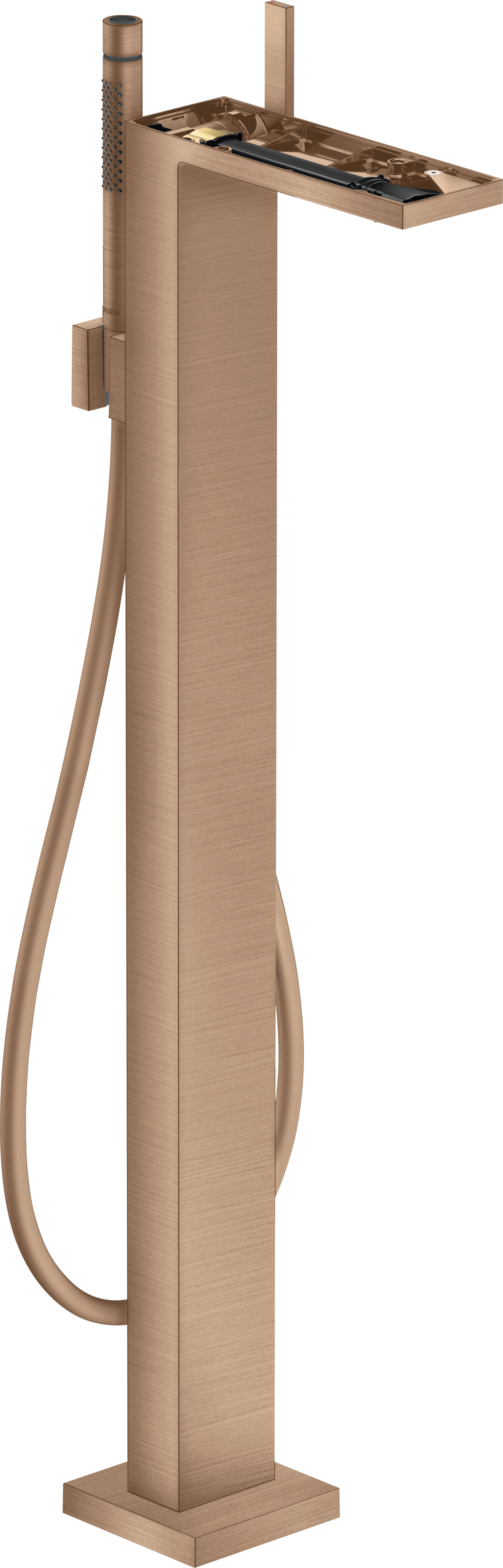 Single lever bath mixer floor-standing without plate