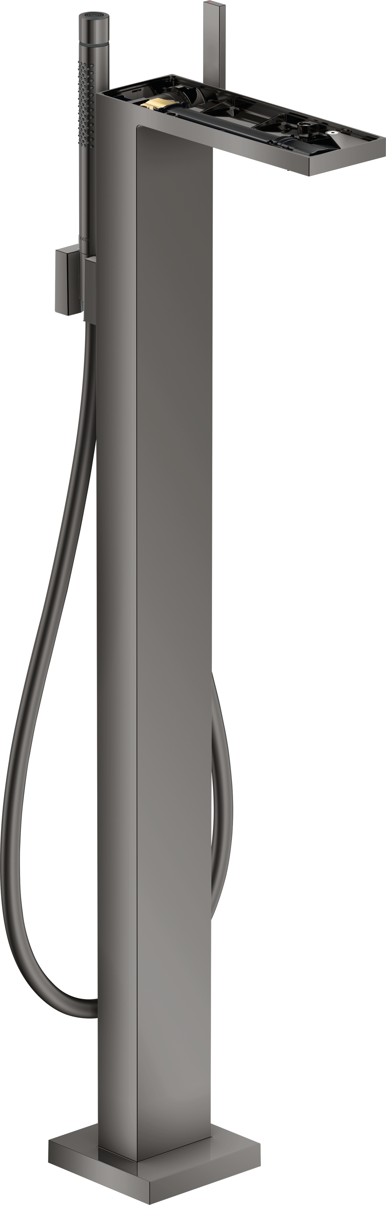 Single lever bath mixer floor-standing without plate