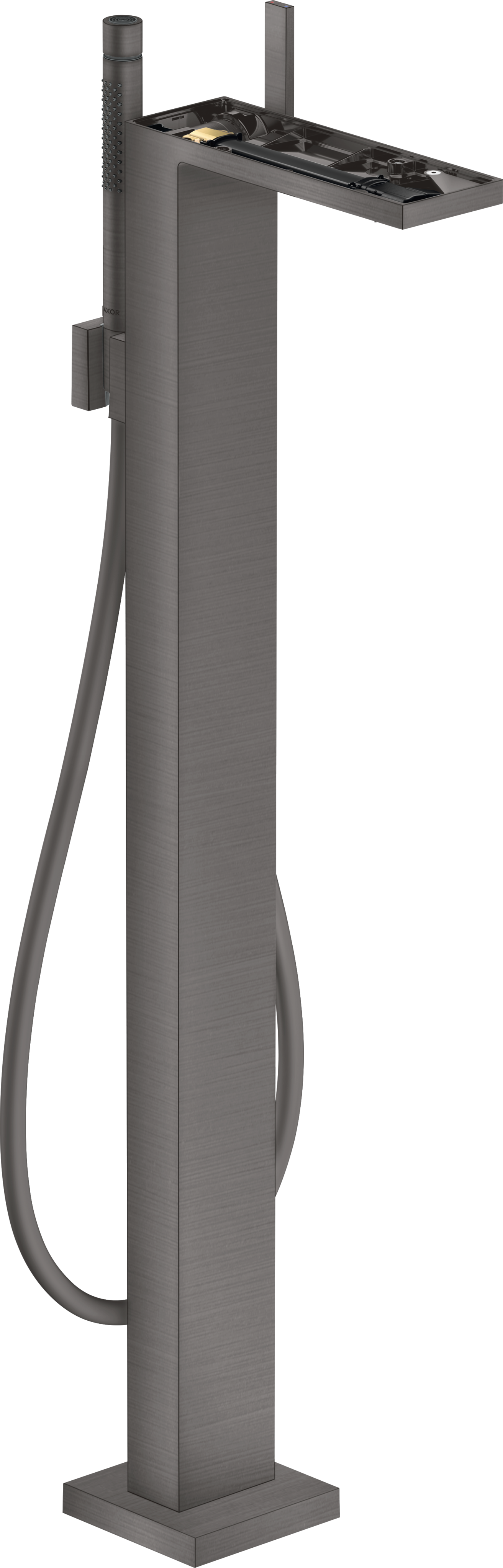 Single lever bath mixer floor-standing without plate