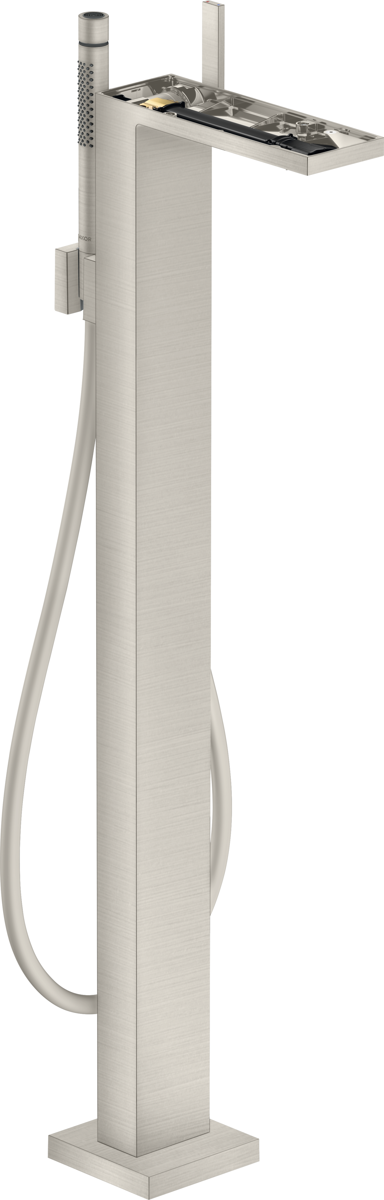 Single lever bath mixer floor-standing without plate