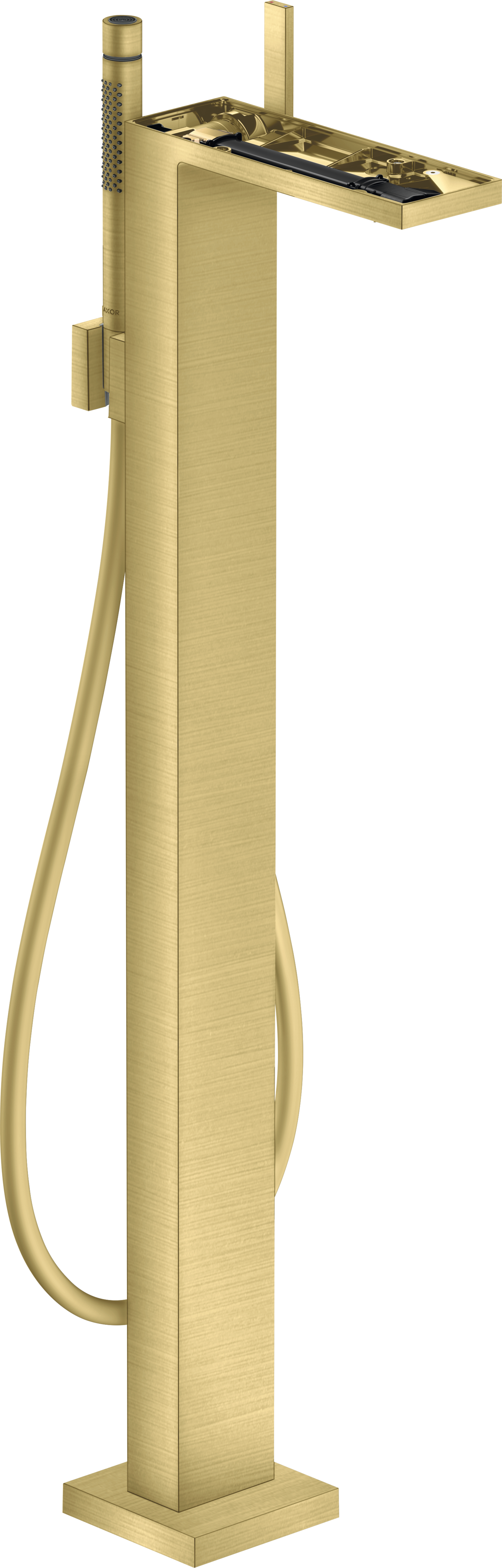 Single lever bath mixer floor-standing without plate