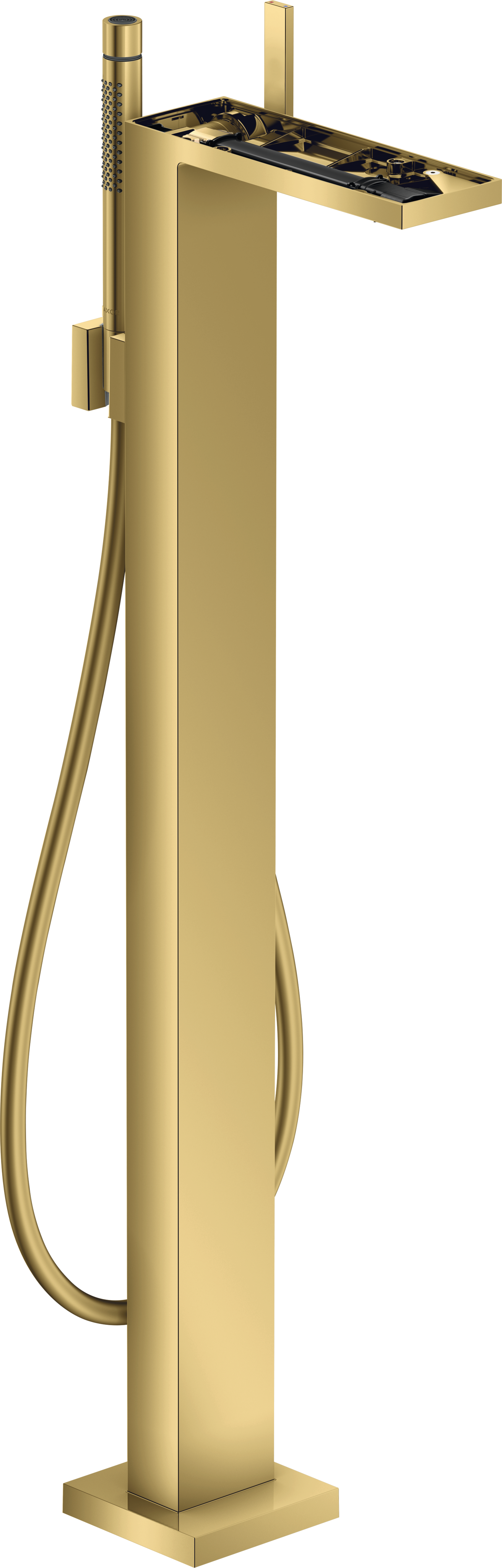 Single lever bath mixer floor-standing without plate