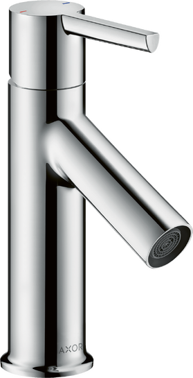 Einhebel-Waschtischmischer 80 mit Hebelgriff für Handwaschbecken mit Zugstangen-Ablaufgarnitur