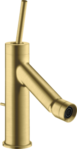 Single lever bidet mixer with pin handle and pop-up waste set