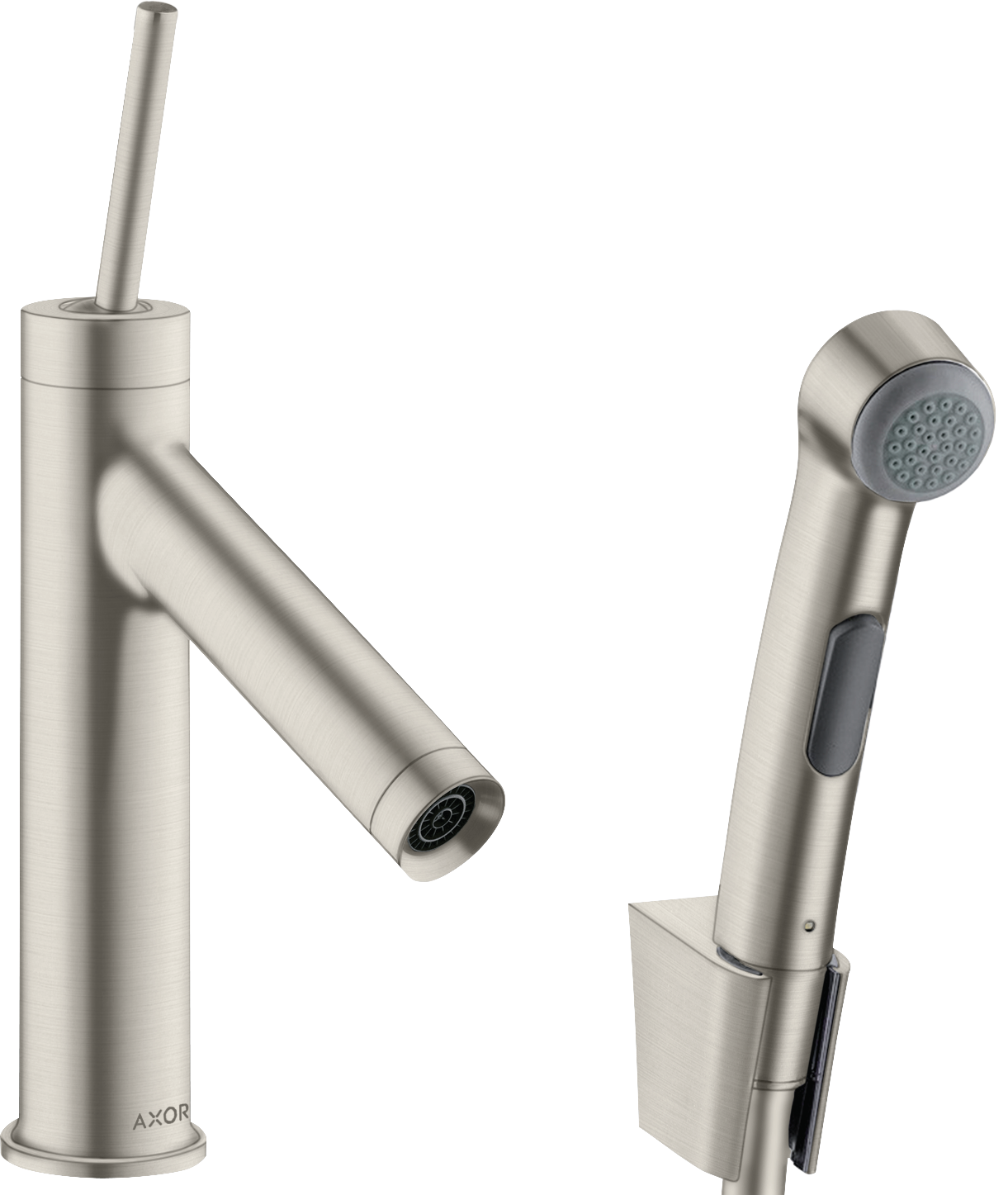 1-grebs håndvaskarmatur 90 med bidettebruser og bruserslange 1