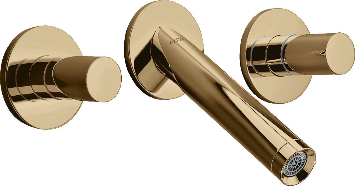 3-hole basin mixer for concealed installation wall-mounted with spout 125 mm