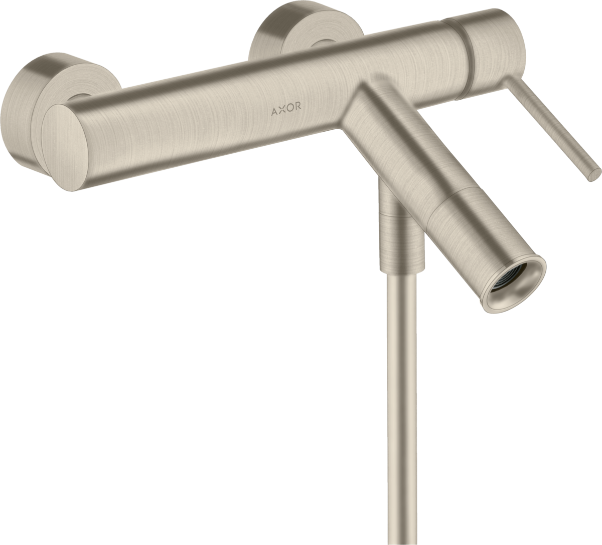 Mezclador monomando de bañera visto