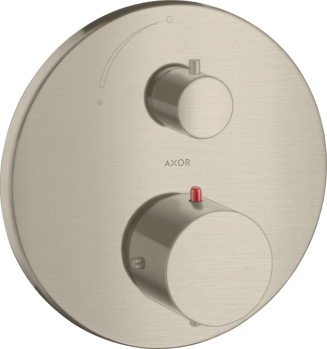 Thermostat for concealed installation with shut-off valve