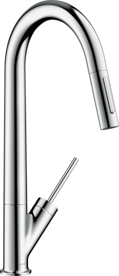 ééngreeps keukenmengkraan 270 met uittrekbare vuistdouche