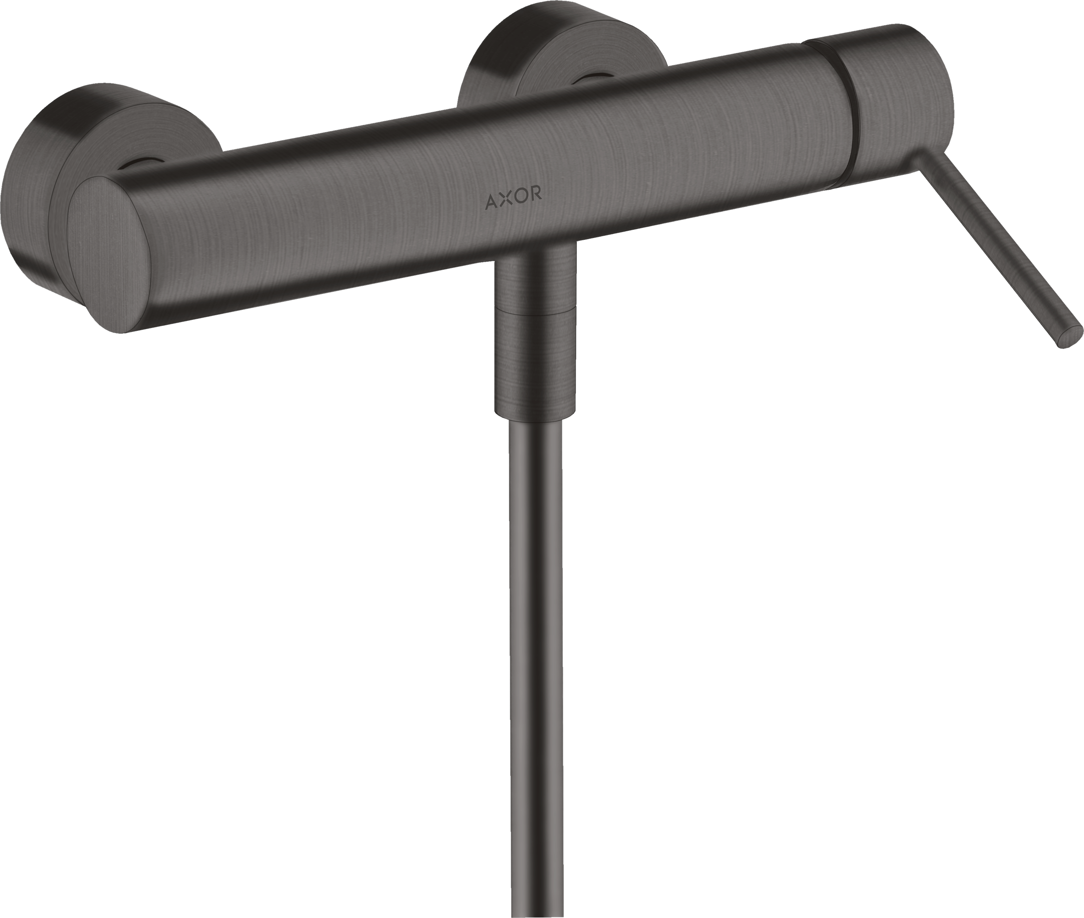 Single lever shower mixer for exposed installation with pin handle