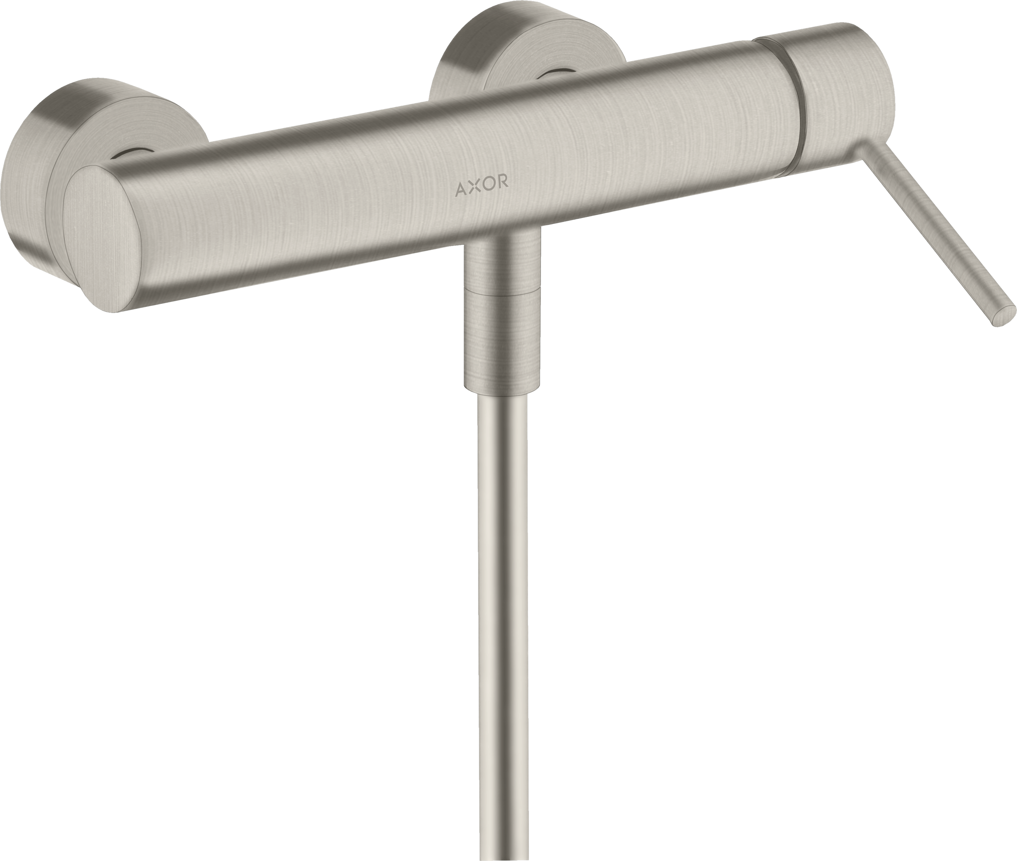 Single lever shower mixer for exposed installation with pin handle