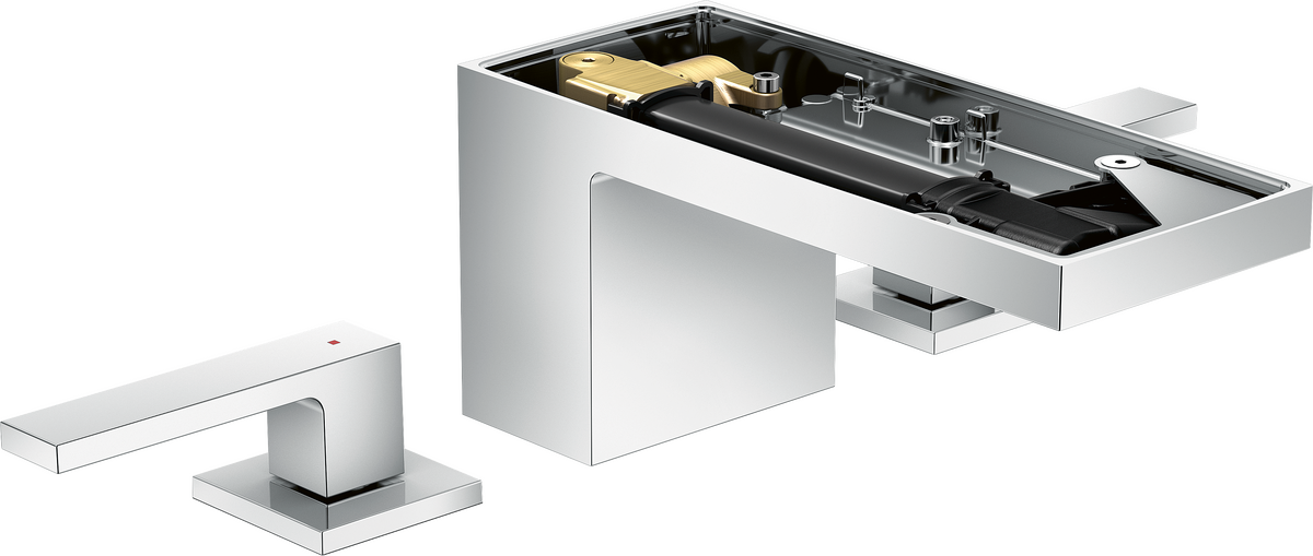 3-hole basin mixer 70 with push-open waste set without plate
