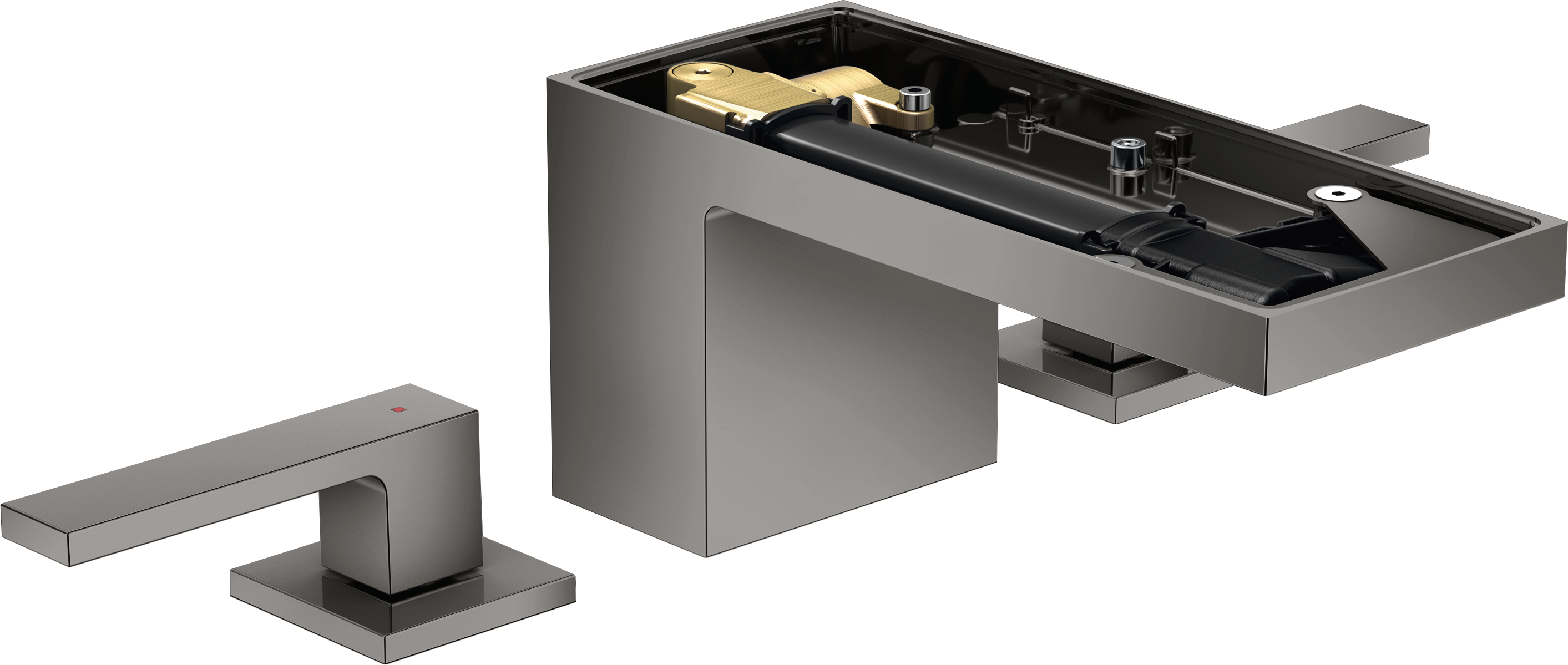 3-Loch Waschtischarmatur 70 mit Push-Open Ablaufgarnitur ohne Platte