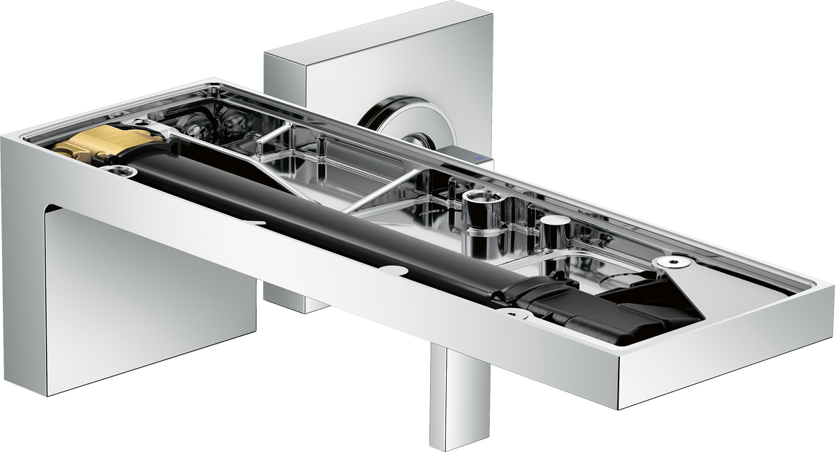 Single lever basin mixer for concealed installation wall-mounted with spout 221 mm without plate