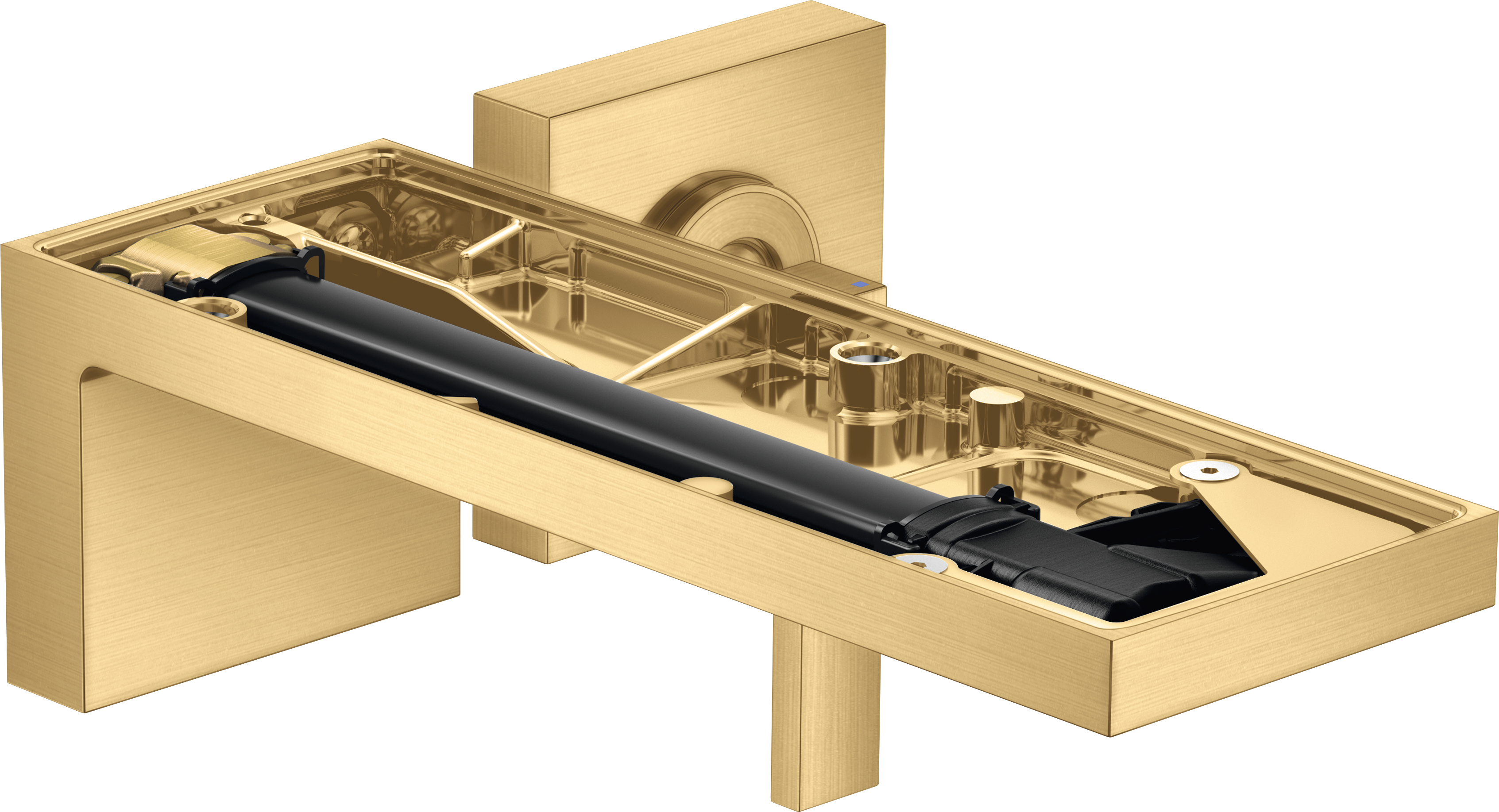 Miscelatore monocomando lavabo ad incasso a parete con bocca d'erogazione 221 mm senza rivestimento