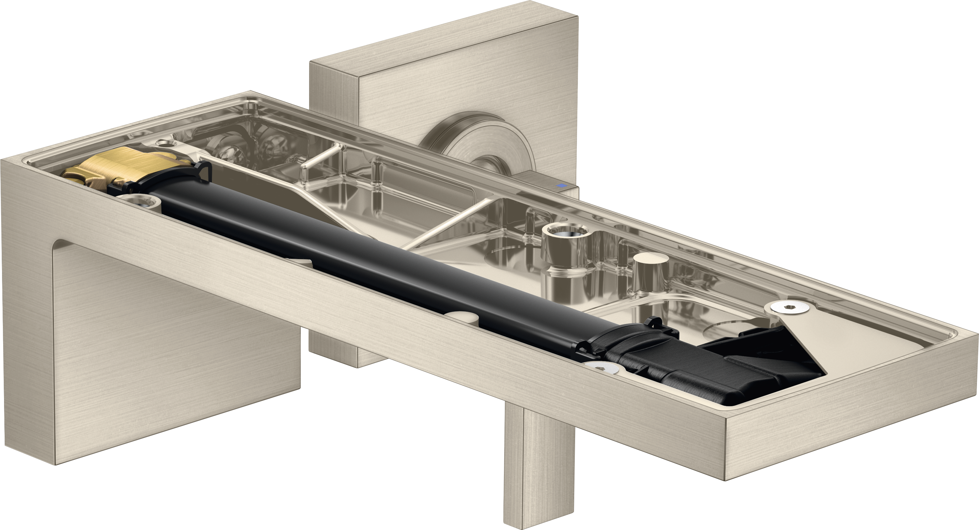 Single lever basin mixer for concealed installation wall-mounted with spout 221 mm without plate