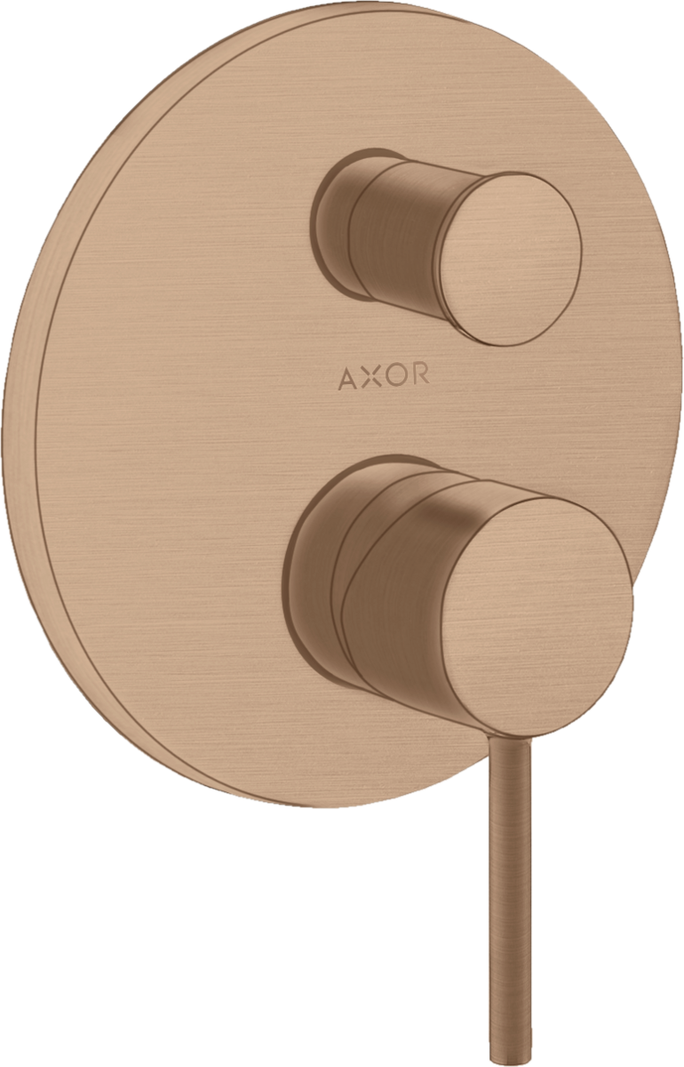 Single lever bath mixer for concealed installation with pin handle and integrated security combination according to EN1717