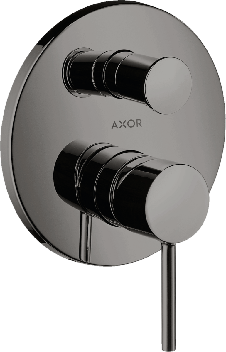 Single lever bath mixer for concealed installation with pin handle and integrated security combination according to EN1717