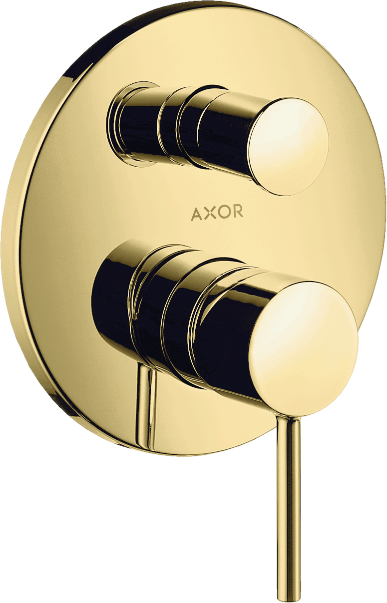 Single lever bath mixer for concealed installation with pin handle and integrated security combination according to EN1717