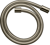 Metal effect shower hose 1.60 m with cylindrical nuts