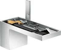 Single lever basin mixer 70 with push-open waste without plate