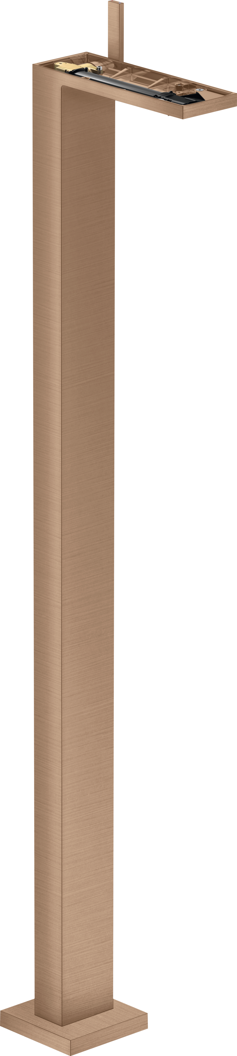 Single lever basin mixer floor-standing with push-open waste set without plate