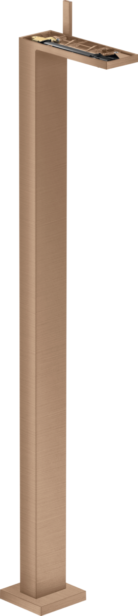 Miscelatore monocomando lavabo a pavimento con set di scarico push-open senza rivestimento