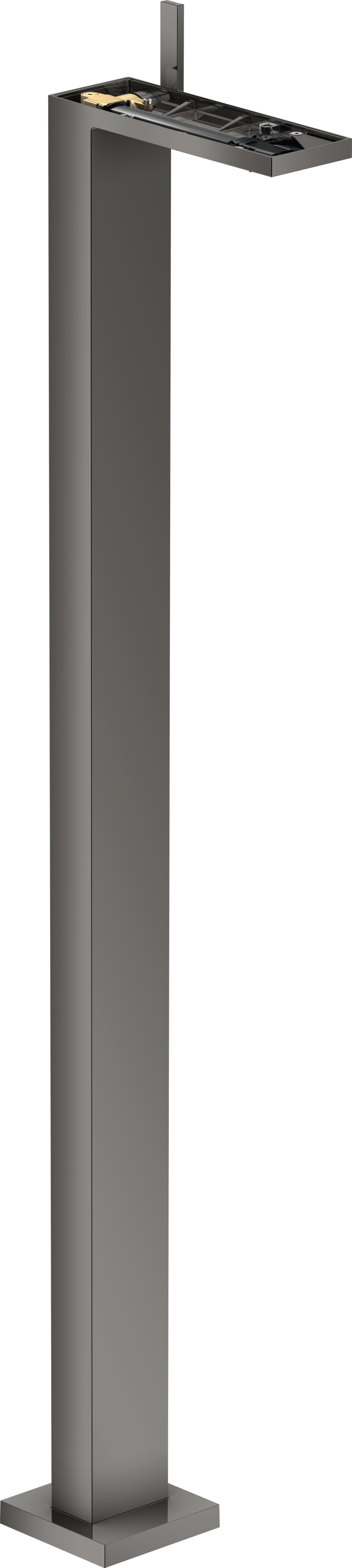 Single lever basin mixer floor-standing with push-open waste set without plate