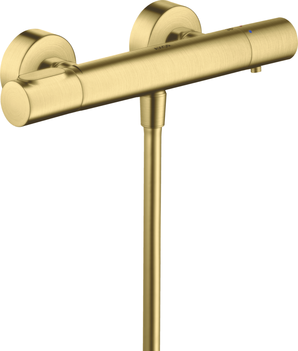 Shower thermostat for exposed installation