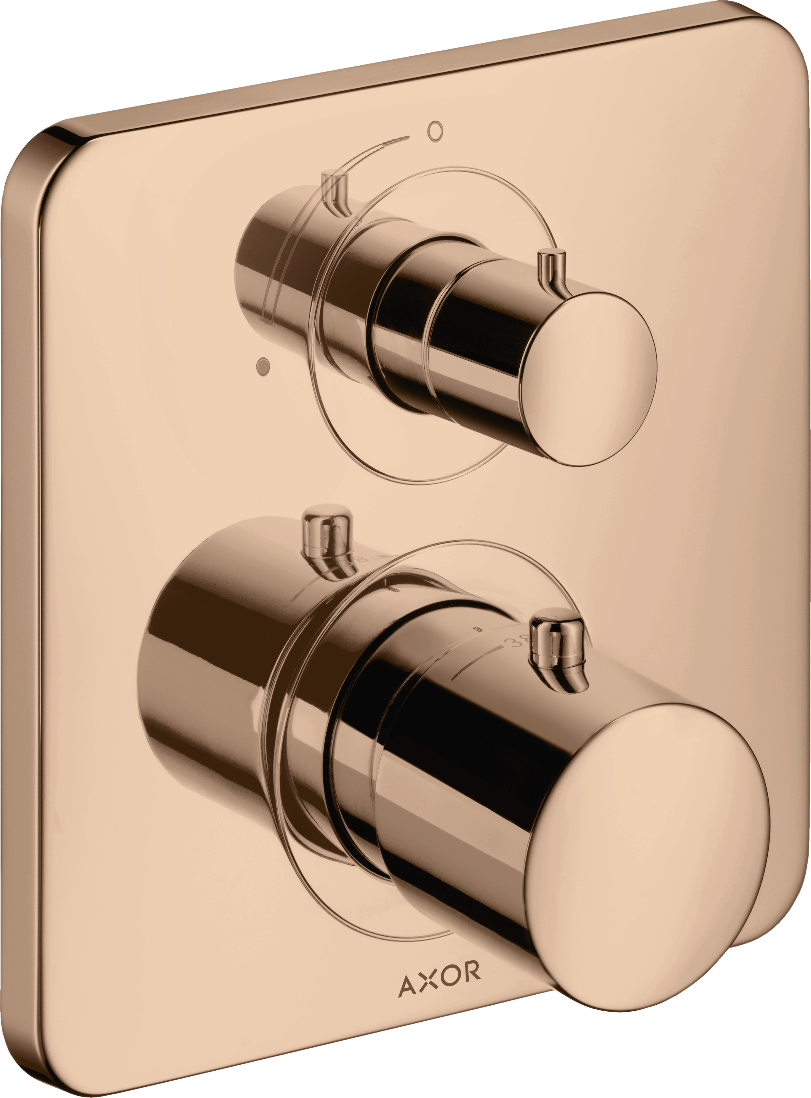 Thermostatic mixer for concealed installation with shut-off valve