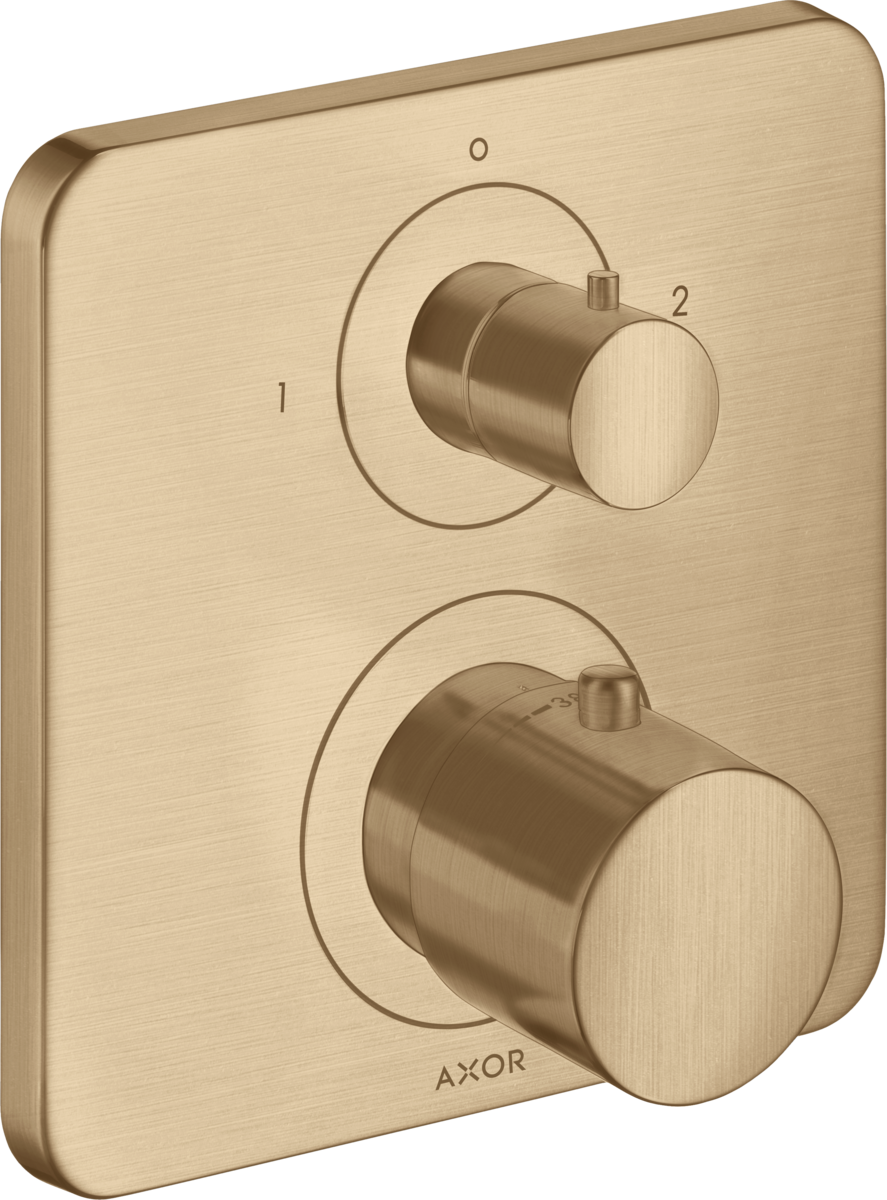 Thermostat for concealed installation with shut-off/ diverter valve
