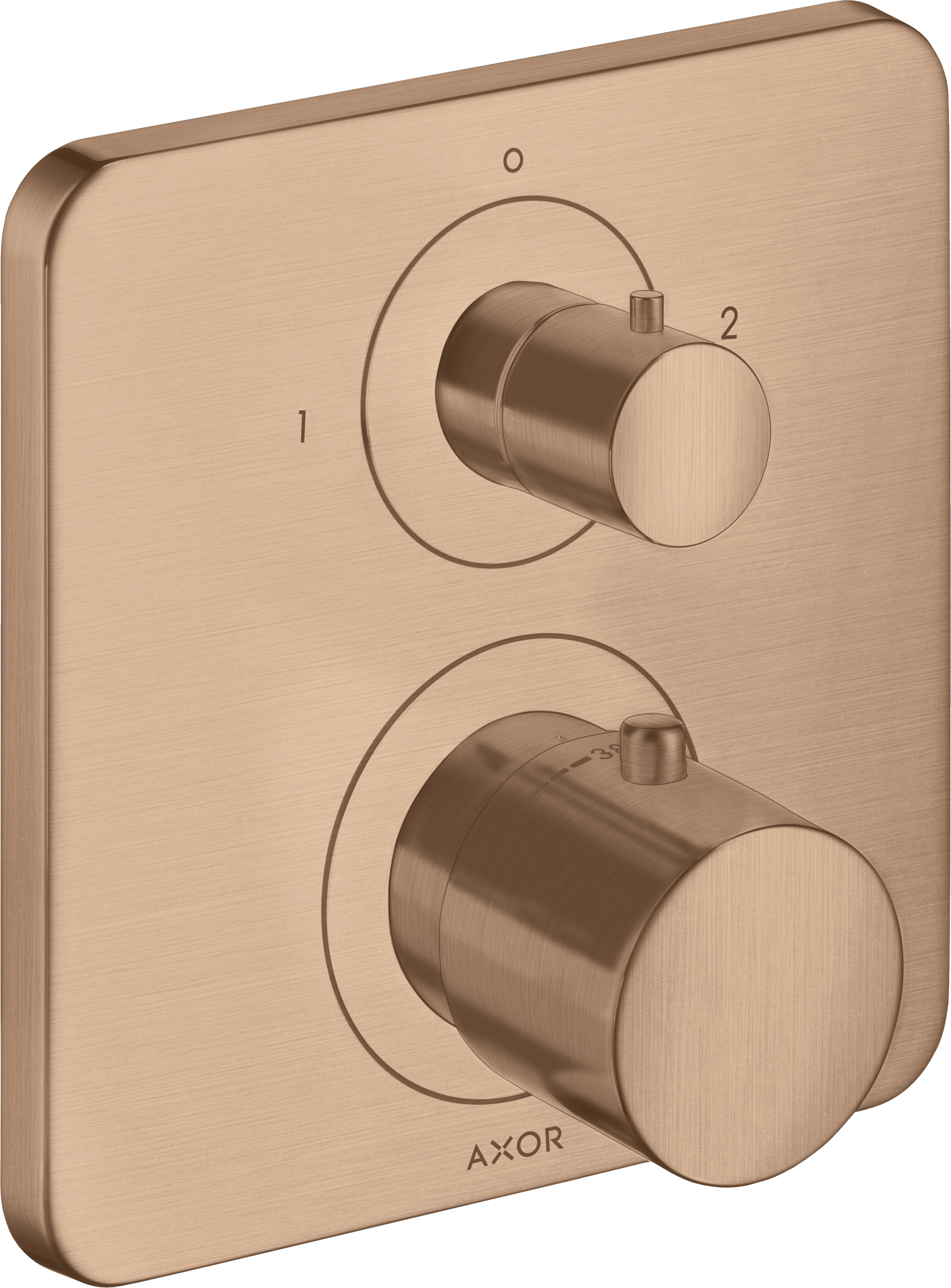 Thermostatique encastré avec robinet d'arrêt/inverseur