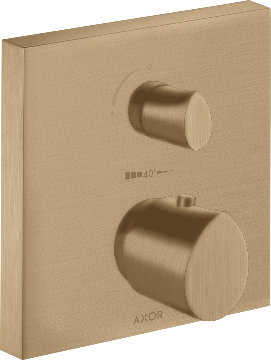 Thermostat for concealed installation with shut-off/ diverter valve