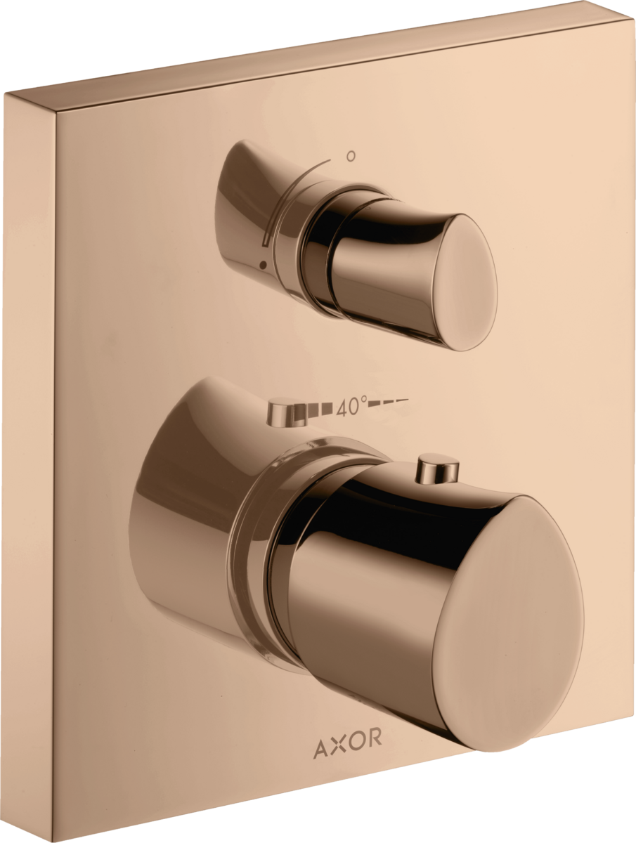 Thermostat for concealed installation with shut-off/ diverter valve