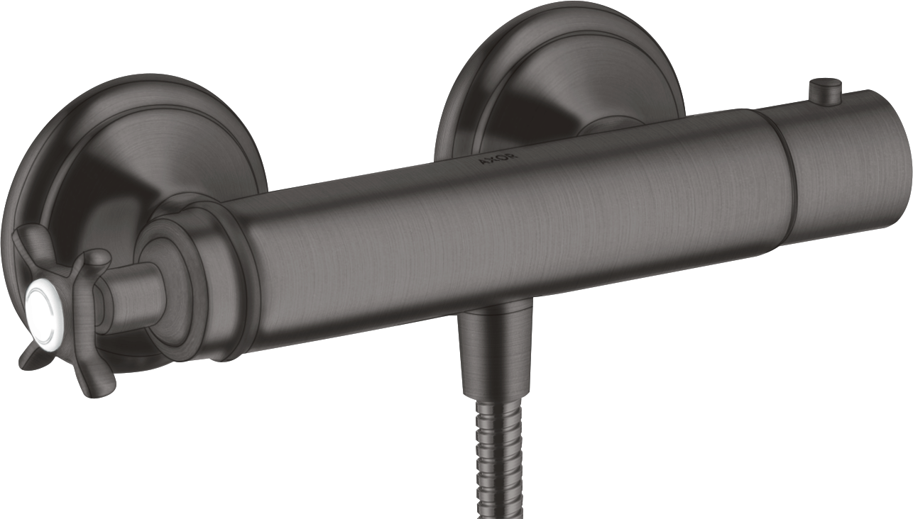 Miscelatore termostatico doccia esterno con maniglia a croce