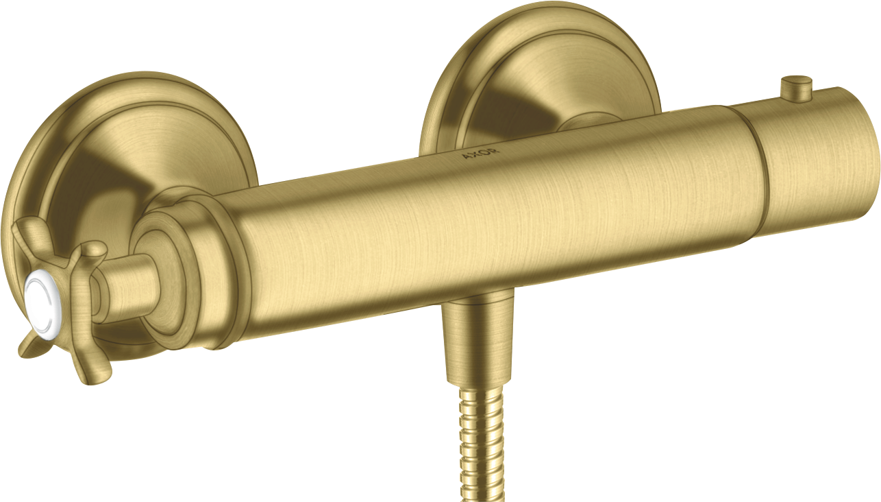 Miscelatore termostatico doccia esterno con maniglia a croce