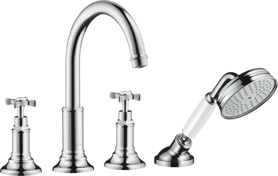 AXOR Montreux 4-hole tile mounted bath mixer with lever handles