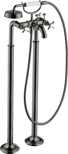 2-handle bath mixer floor-standing with cross handles