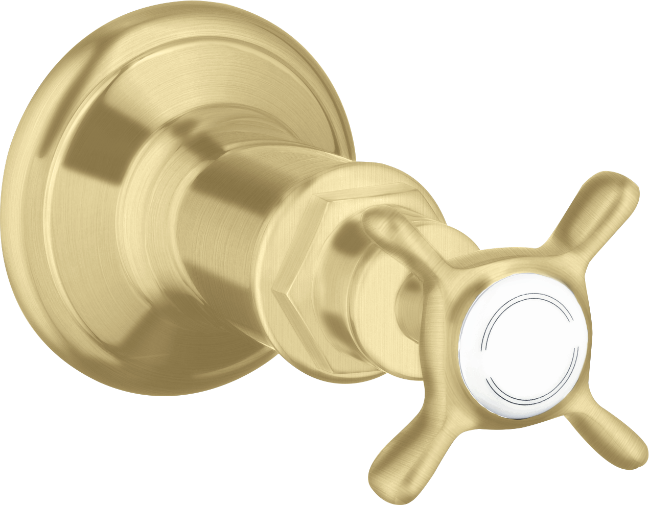 Shut-off valve for concealed installation with cross handle