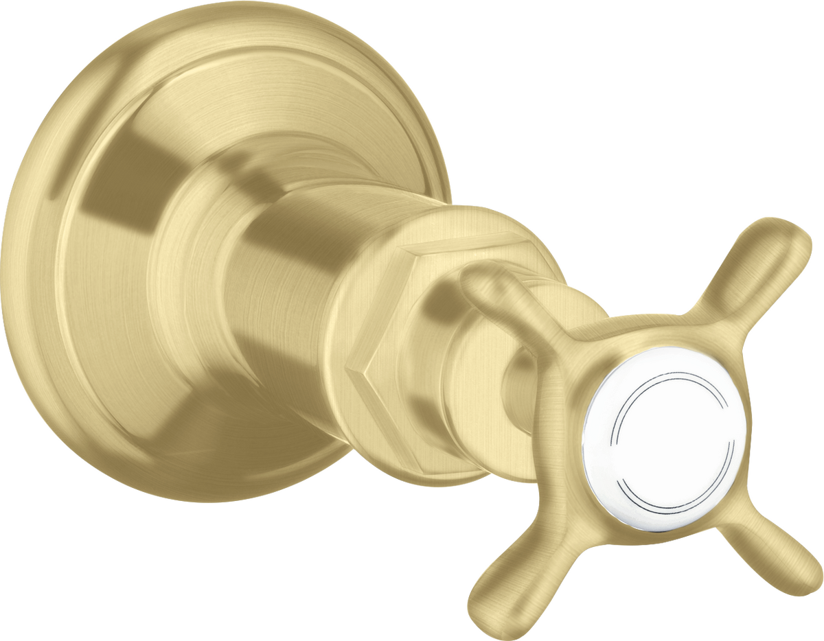 Shut-off valve for concealed installation with cross handle