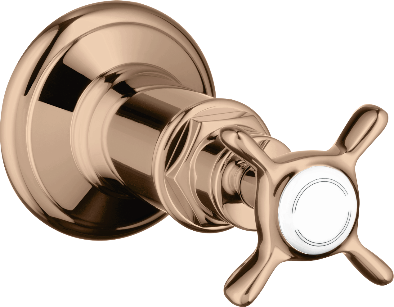 Shut-off valve for concealed installation with cross handle