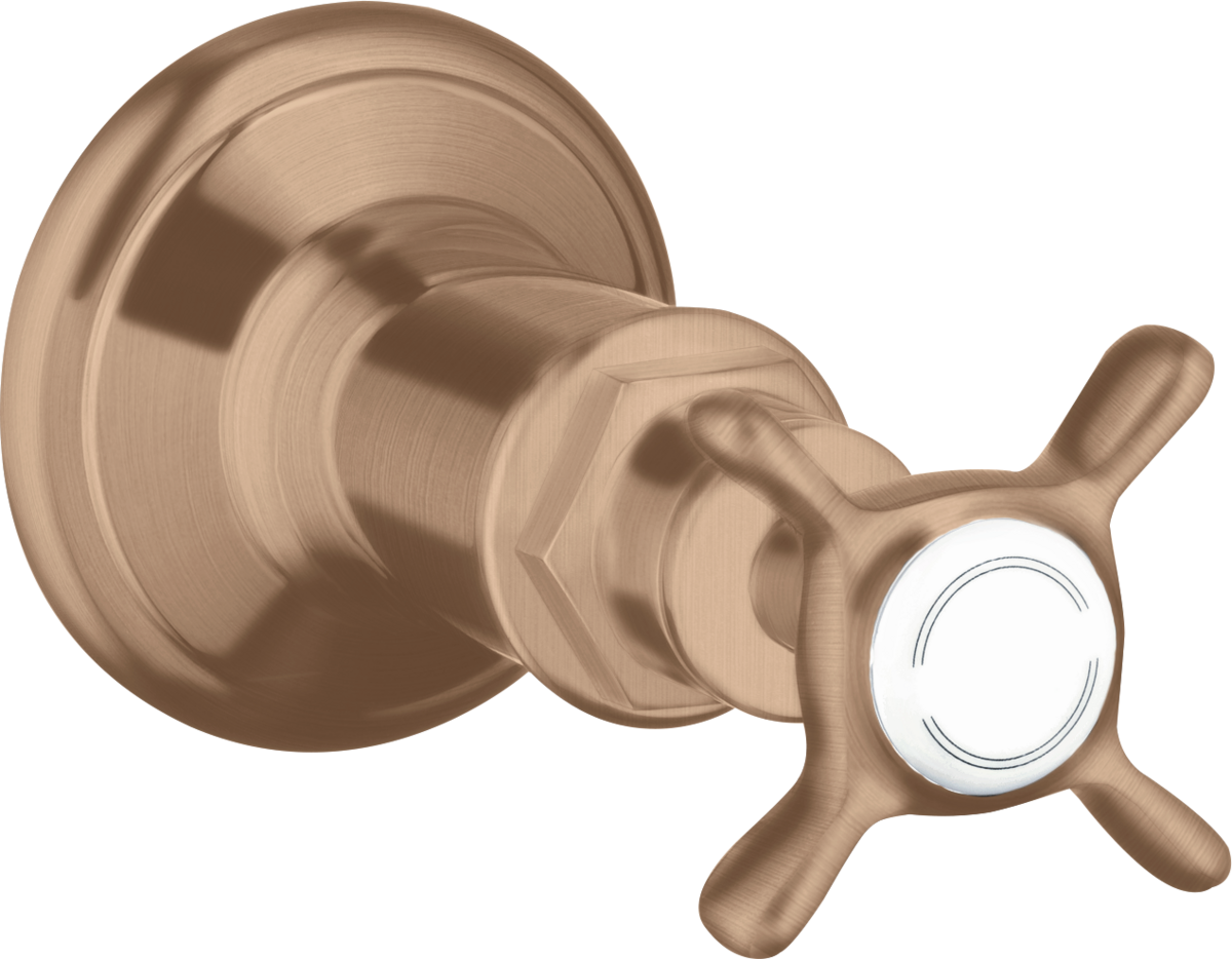 Shut-off valve for concealed installation with cross handle